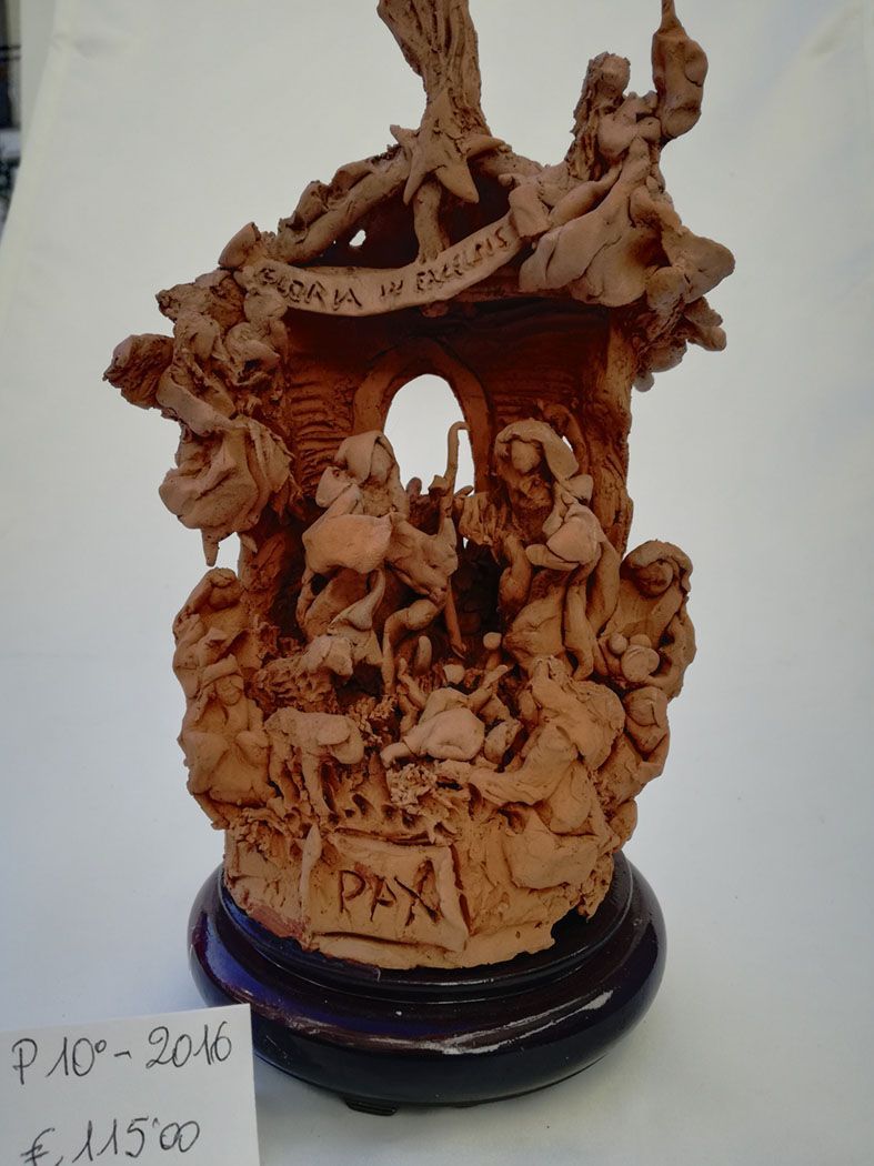 Presepe in Cotto, Base Legno - 2016/P10