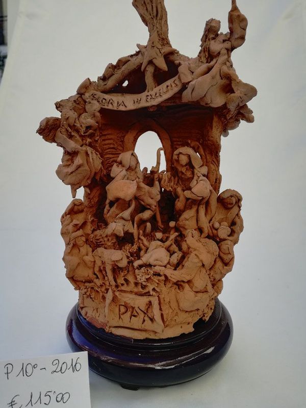 Presepe in Cotto, Base Legno - 2016/P10