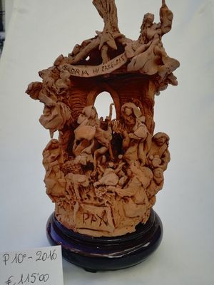 Presepe in Cotto, Base Legno - 2016/P10 Presepe in Cotto, Base Legno - 2016/P10