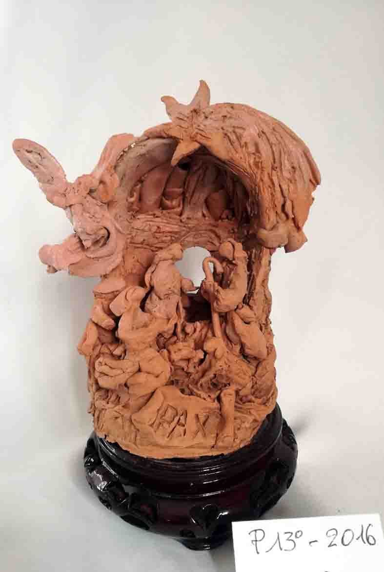 Presepe in Cotto, Base Legno - 2016/P13
