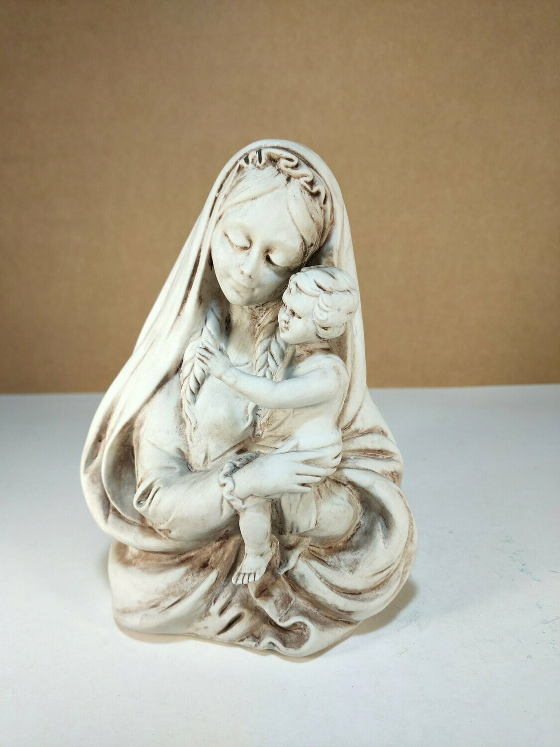 Maternità con bimbo bisquit invecchiato Aurora Terno Isola H 24 cm