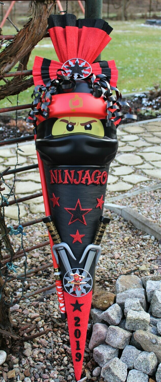 Schultüte Zuckertüte mit Ninjago Kai Maske 2021