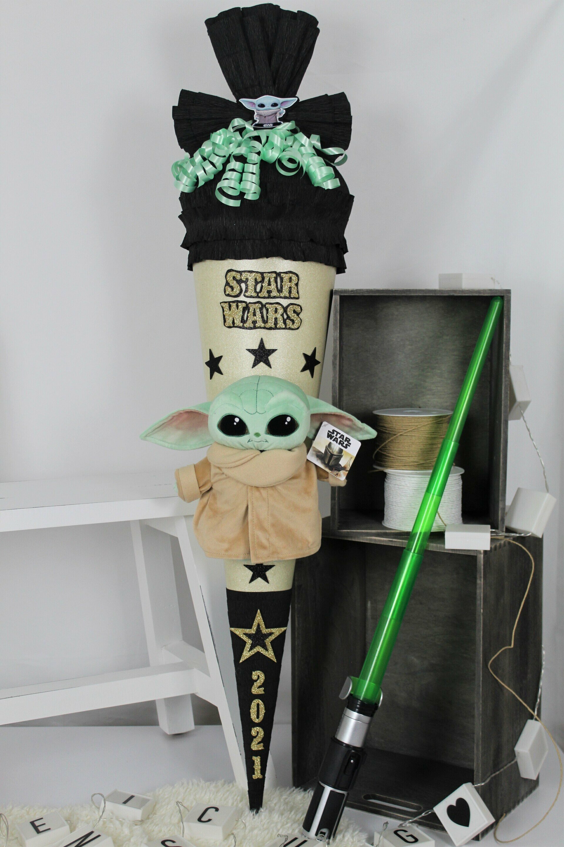 Schultüte Zuckertüte mit Star Wars Baby Yoda Mandalorian Jungen XXL 2021