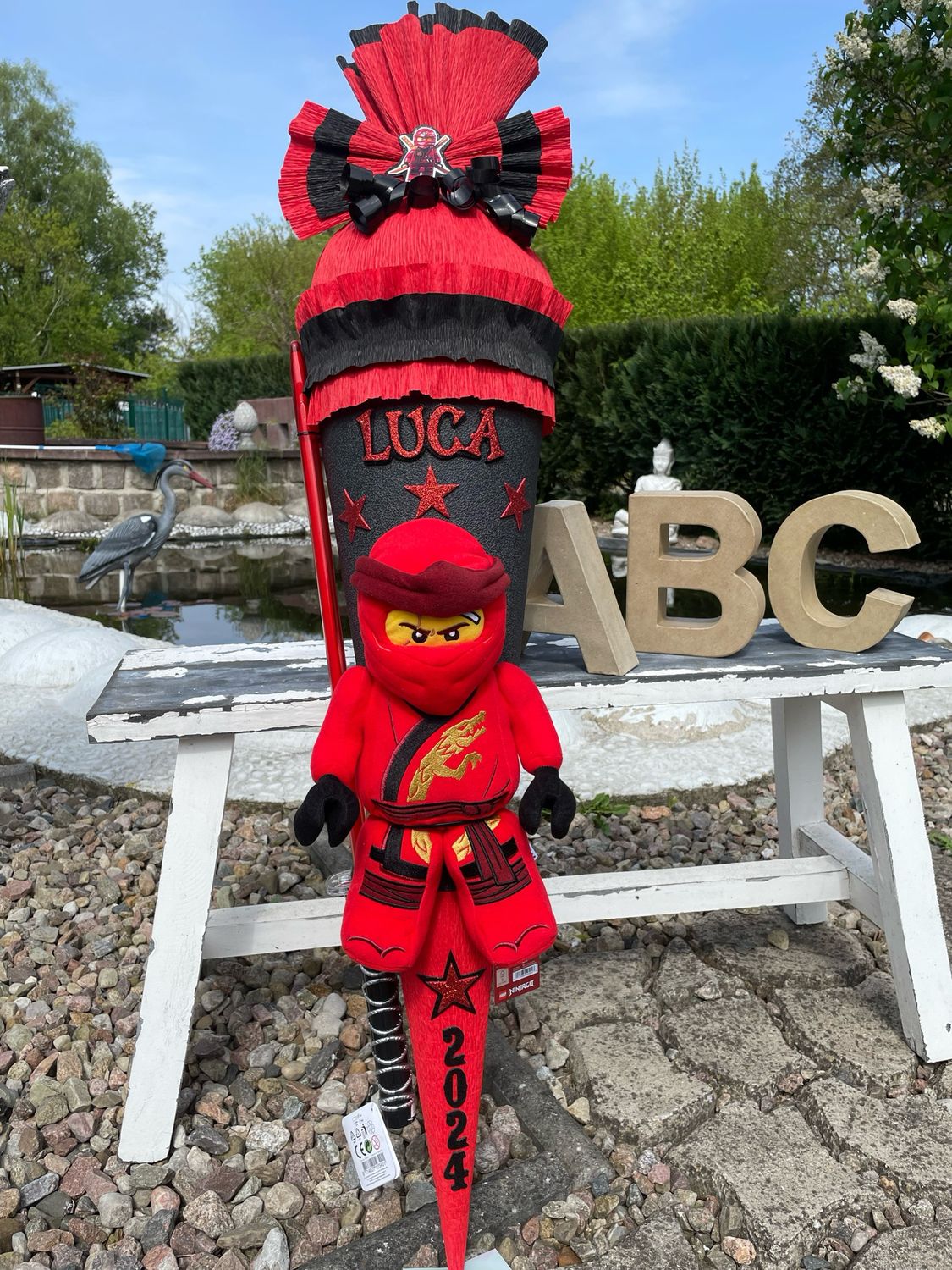 Schultüte/ Zuckertüte Ninjago Kai Plüschfigur  mit Lichtschwert