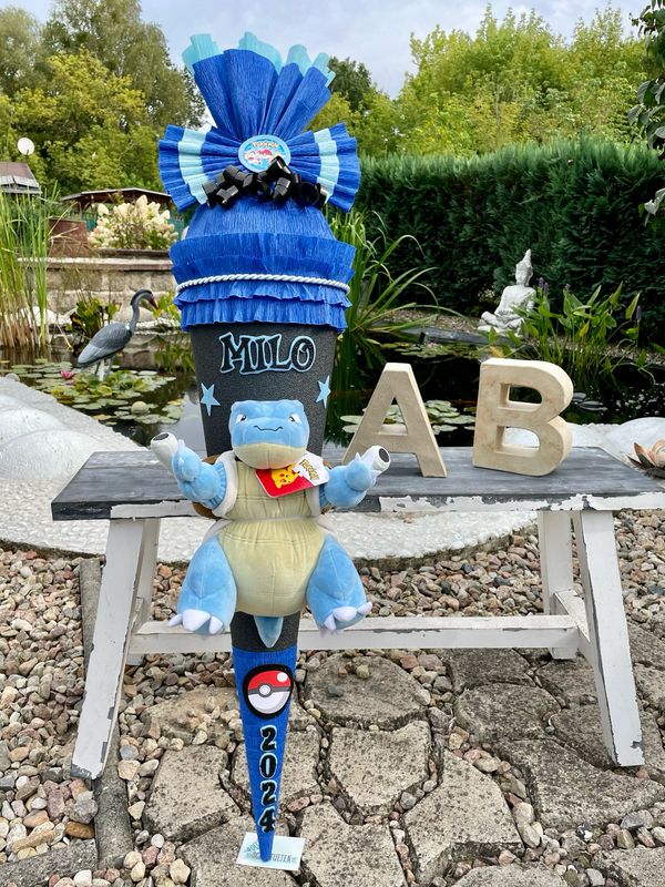 Schultüte Zuckertüte mit Blastoise Turtok 30 cm – Pokemon Plüschtier