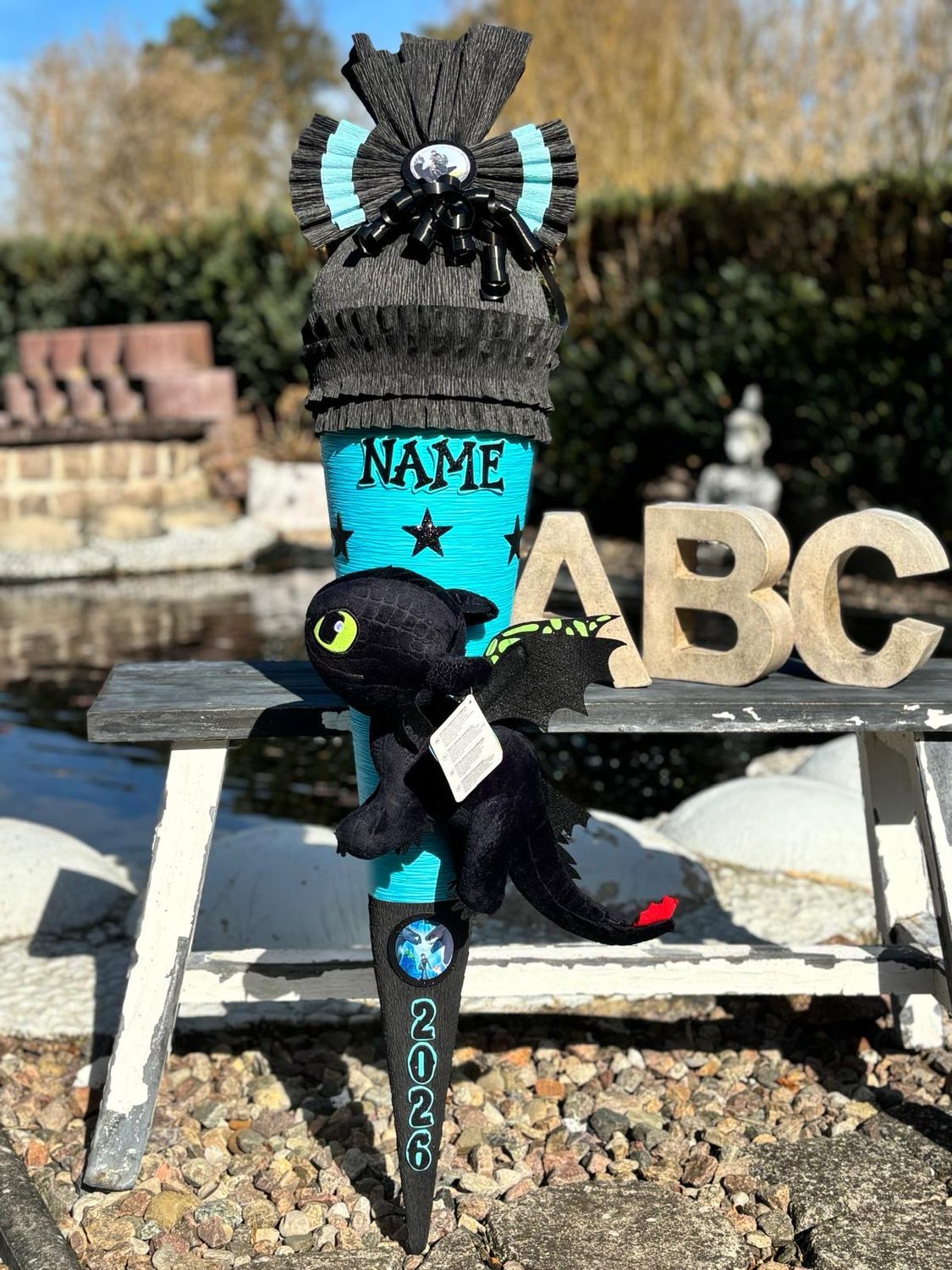 Schultüte Zuckertüte mit Dragons Ohnezahn Plüschfigur