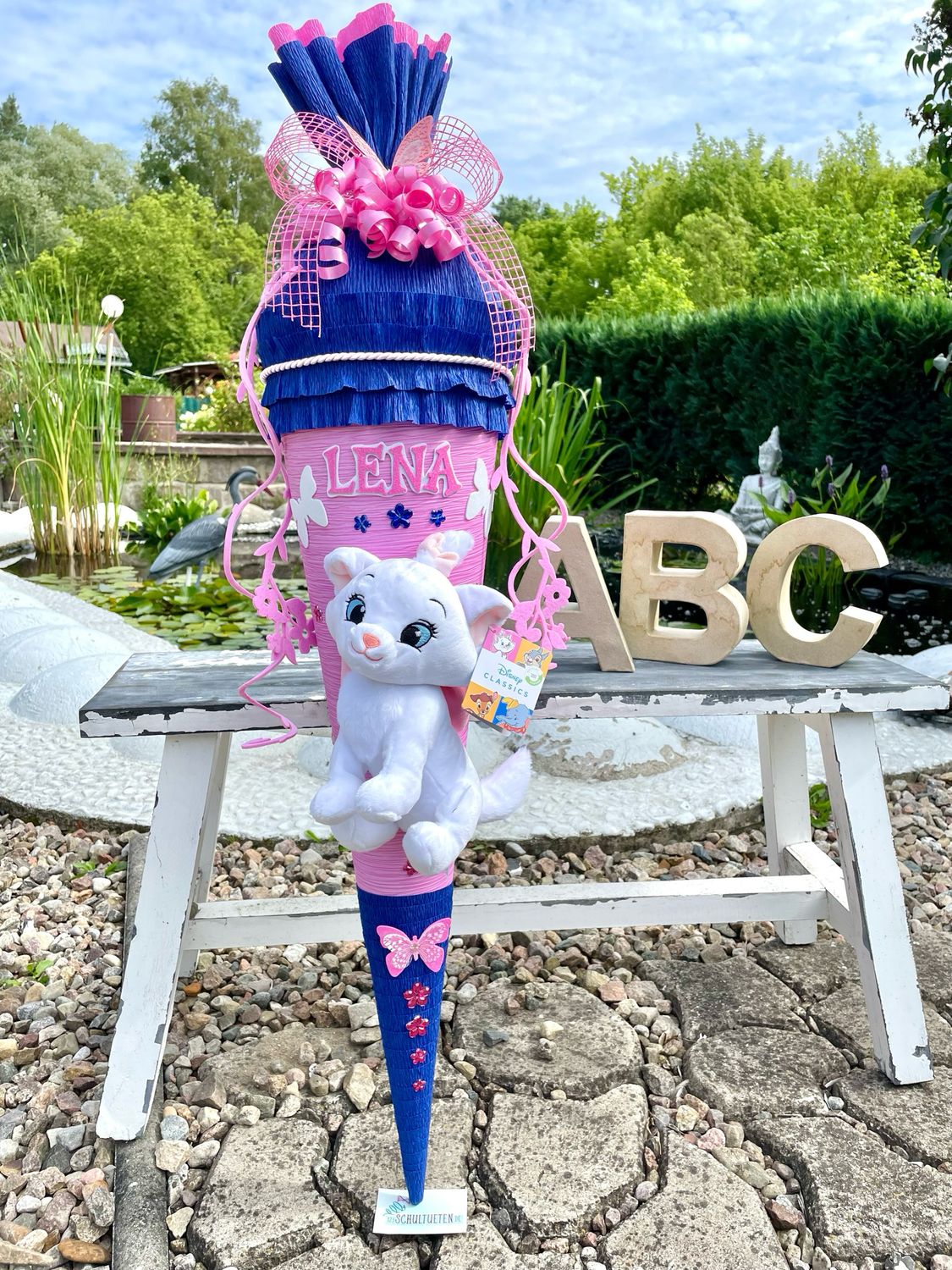 Schultüte Zuckertüte mit Aristocat Marie Plüschfigur