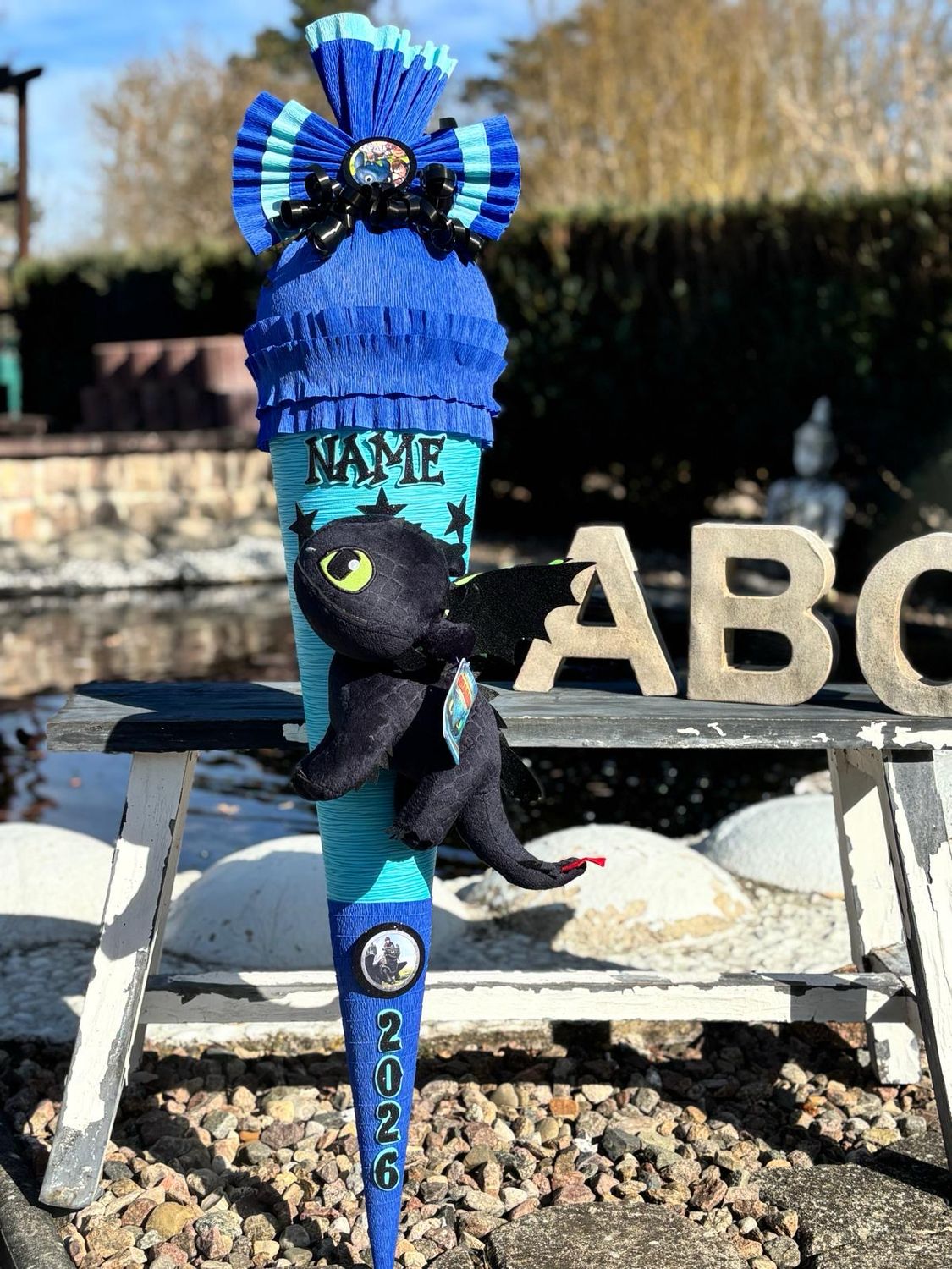 Schultüte Zuckertüte mit Dragons Ohnezahn Plüschfigur