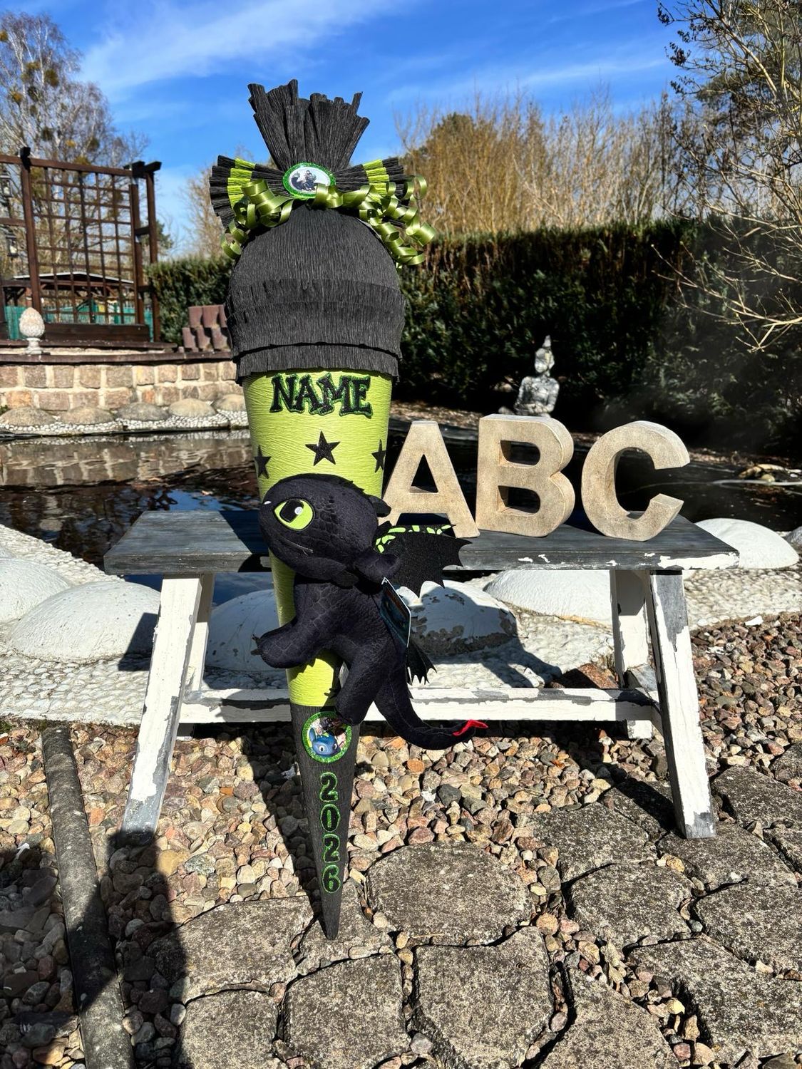 Schultüte Zuckertüte mit Dragons Ohnezahn Plüschfigur