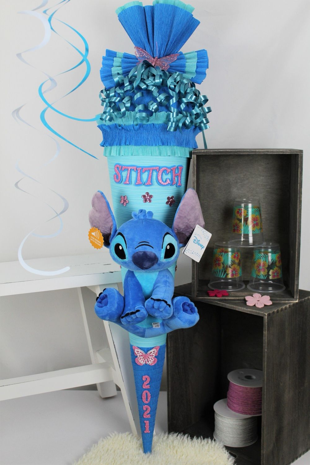 Schultüte Zuckertüte mit Lilo & Stitch Plüsch Stitch Schultüte Zuckertüte mit Lilo & Stitch Plüsch Stitch