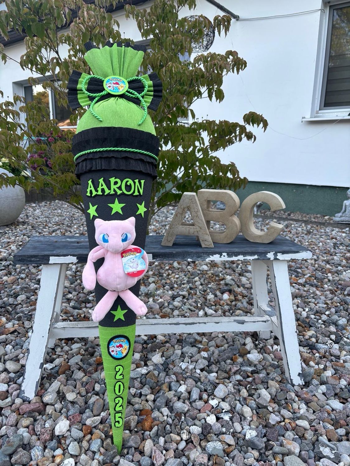 Schultüte Zuckertüte mit Schultüte Zuckertüte Pokémon Mew Plüsch RESERVIERT!