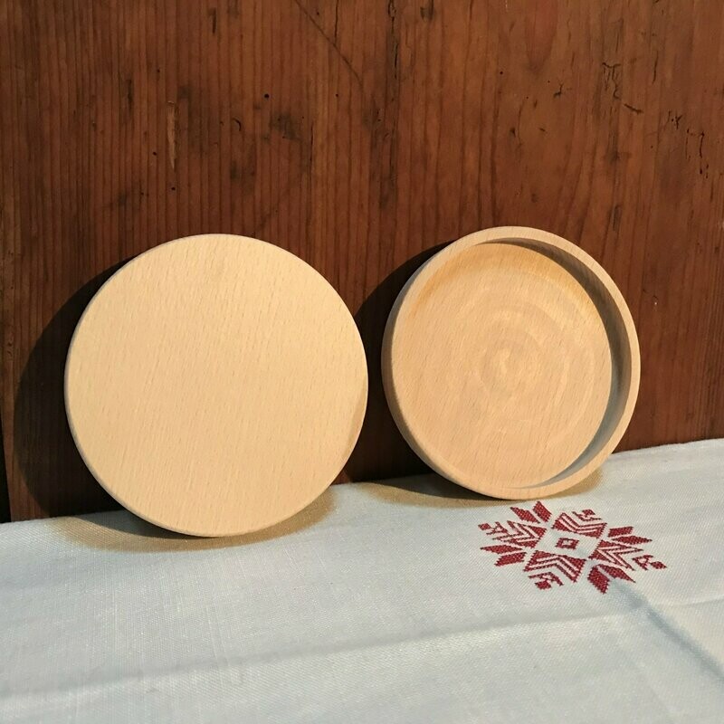 großer Holzbierdeckel