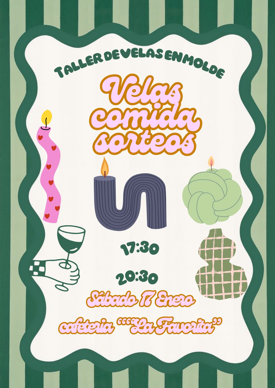 Taller de velas en molde en PONTEVEDRA