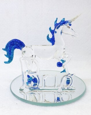 Small Unicorn with Name on Mirror -Glitter-