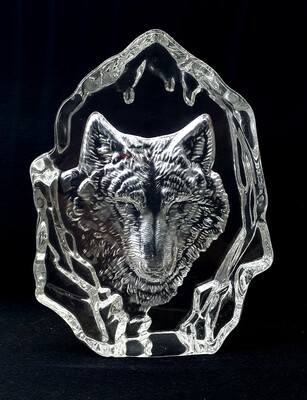 Slumped Glass Animal Impressions - Wolf Face *
