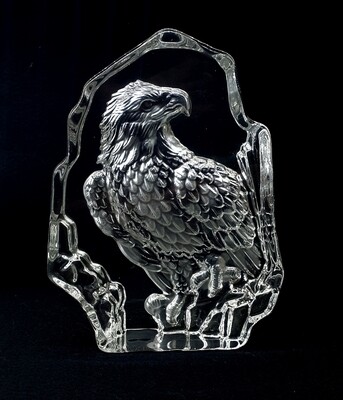 Slumped Glass Animal Impressions - Eagle *