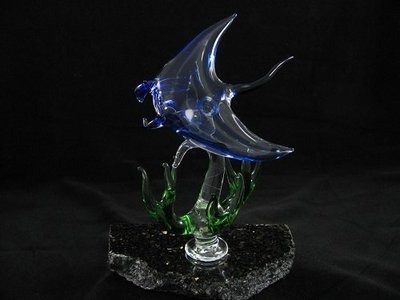 Manta Ray with Coral on (Your Choice) Base