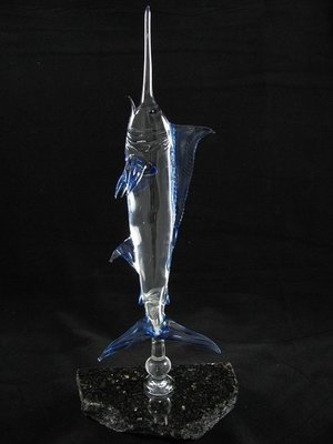 Vertical Marlin on Granite Base