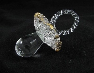 Baby Pacifier with 24crt Gold Highlights