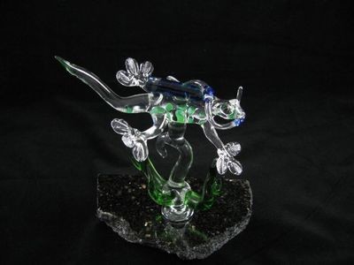 Gecko Scuba Diver with Seaweed on (Your Choice) Base