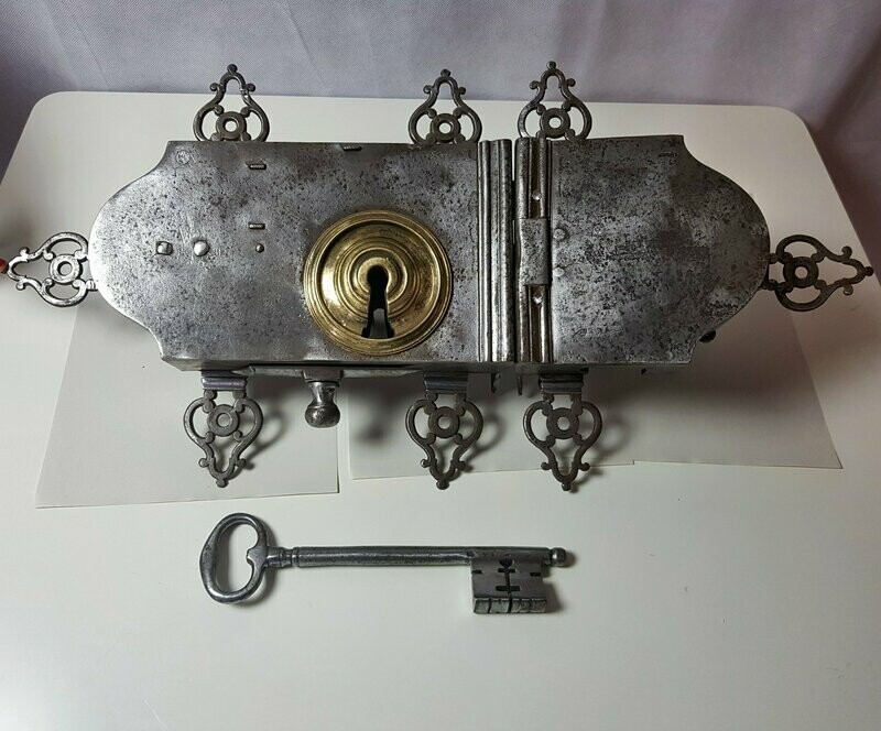 Antique Rare Very Heavy French Castle Door Lock