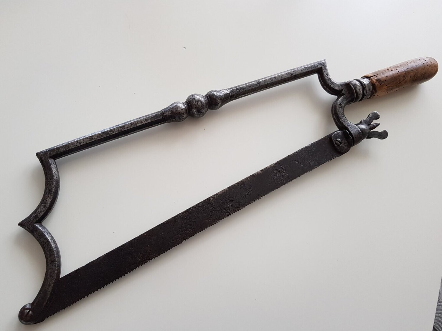 Antique Rare French 18th Century ornate bow-frame Amputation Saw