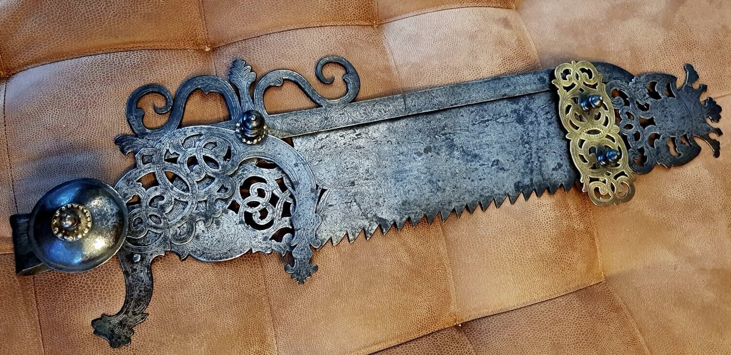 Amazing & Rare 18th century wrought iron chimney rack, trammel, fireplace hanger dated 1755