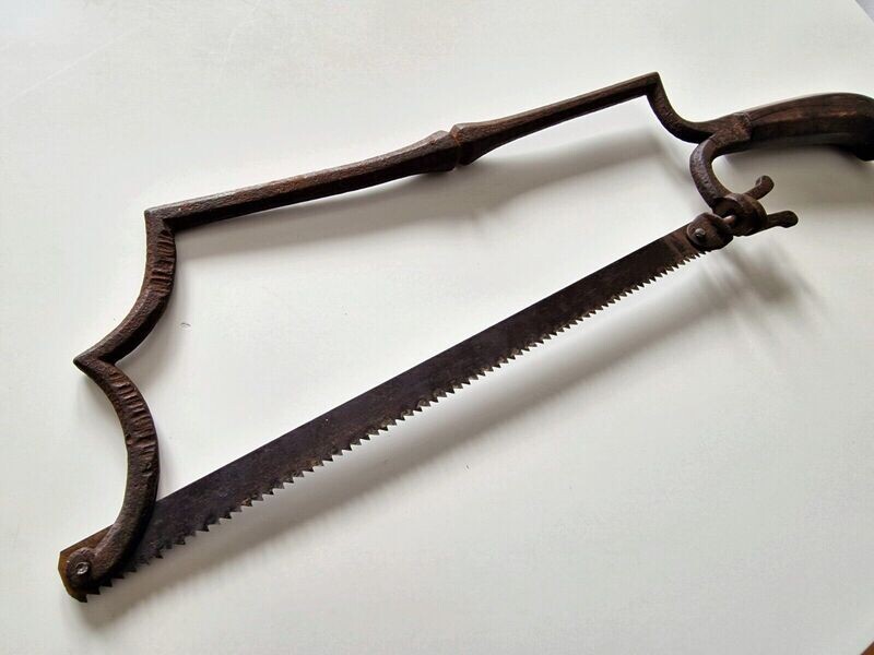 Antique Iron 18th Century bow-frame Amputation Saw