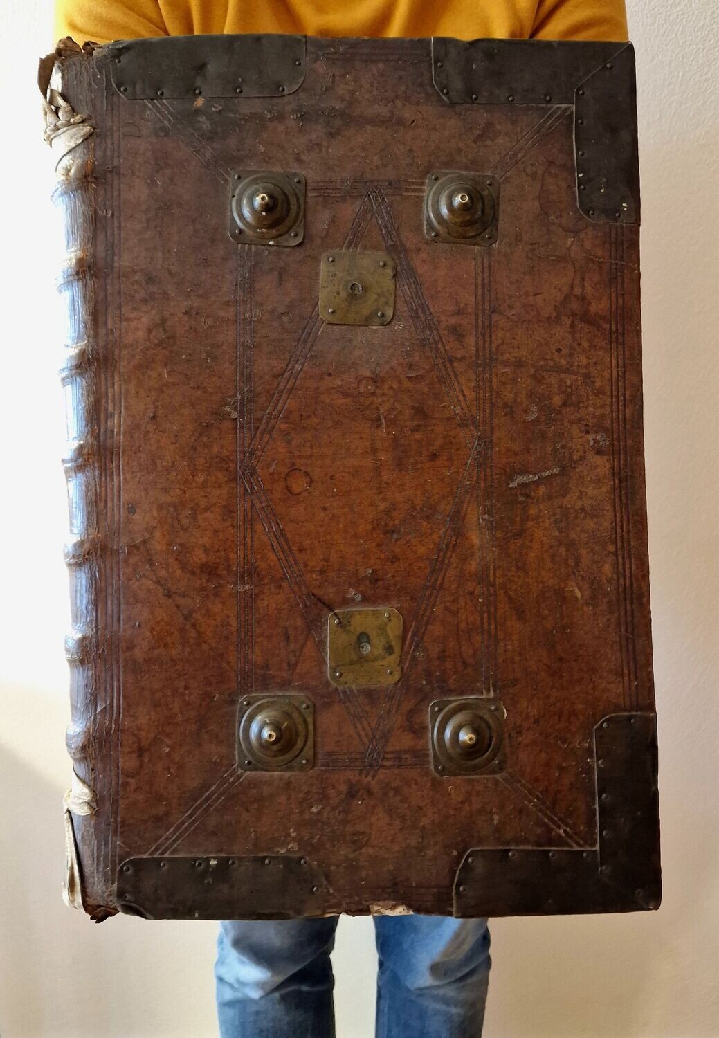 Antique Rare Massive Antiphonal or Choir Book printed in 1784 Very Heavy 21 Inches