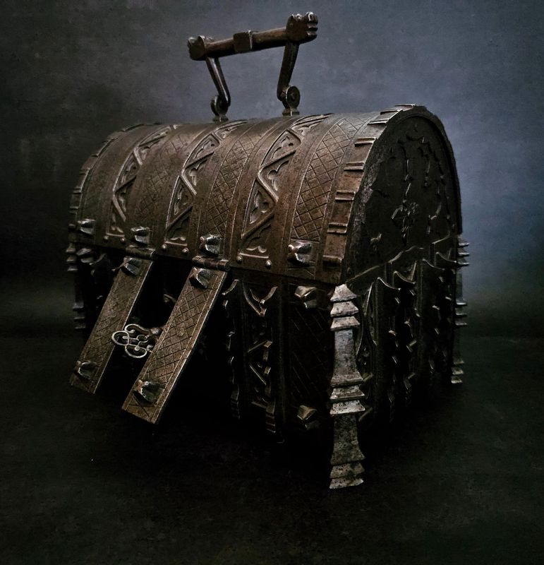 A very rare Gothic Design Iron Case