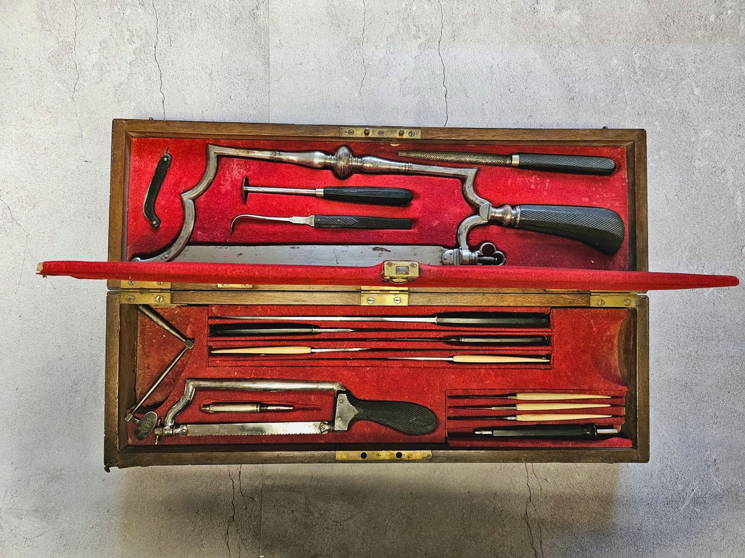 Rare Antique French Amputation Kit, 18th–19th Century, in Wooden Case