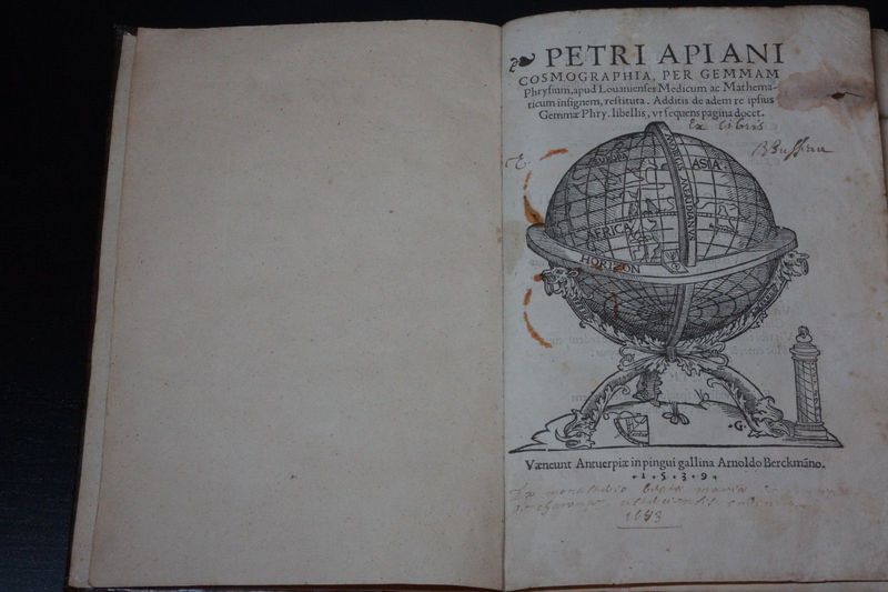 1539 Petri Apiani Cosmographia  per Gemmam Phrysium, apud Louanienses