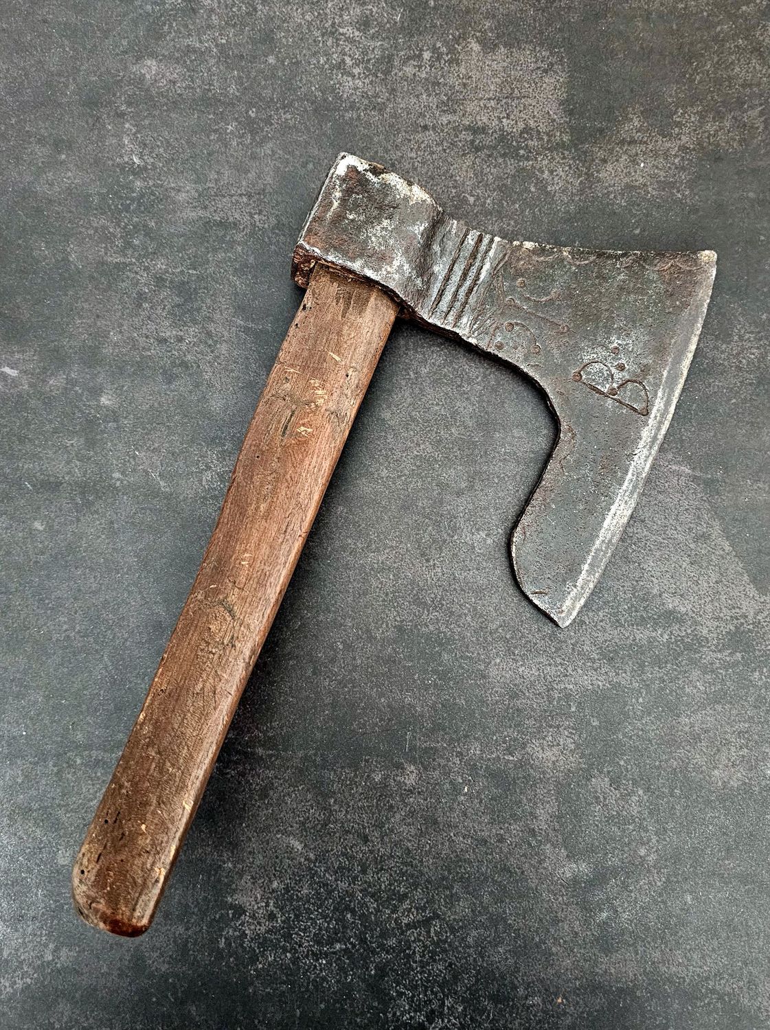 Antique Hand-Forged Axe Probably Transylvania "Siebenbürgen" Original Handle