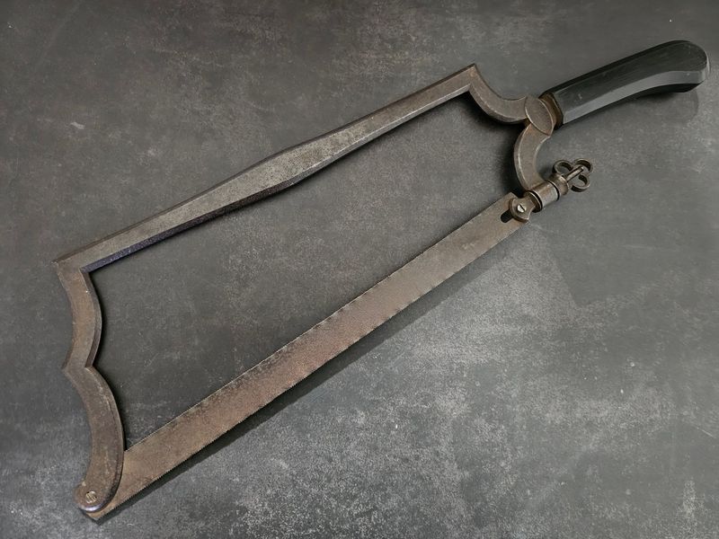 Antique 18th Century Amputation Saw Morette Surgical Bone Saw Medical Instrument
