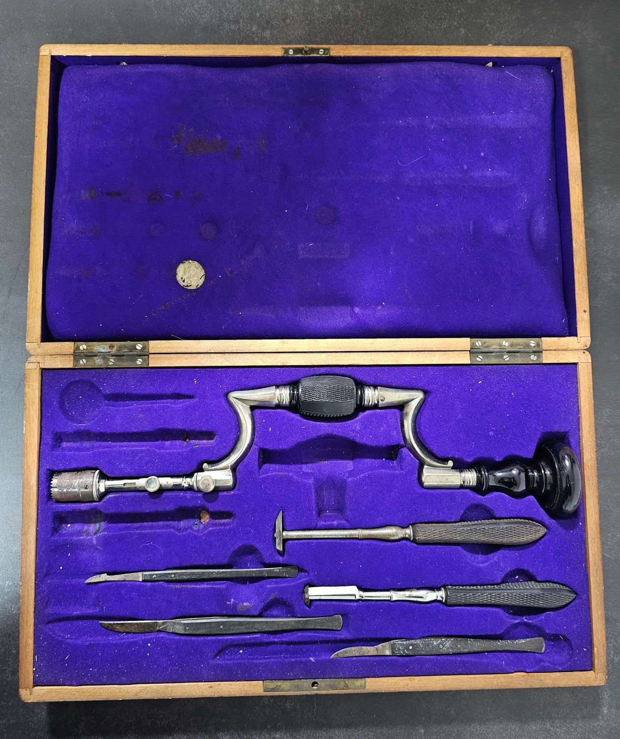 Antique 19th Century Trepanation Surgical Instrument Set  incomplete but rare medical collectible