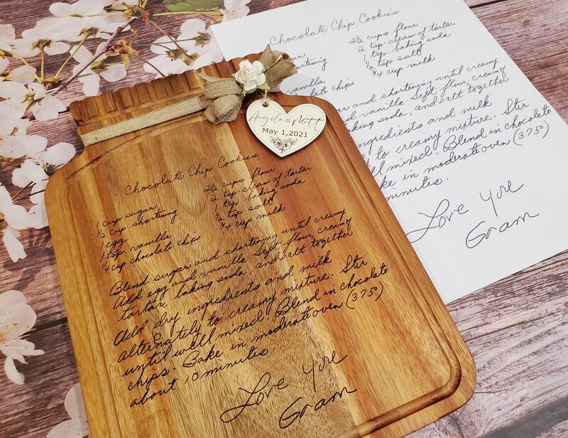 Handwritten Recipe Board