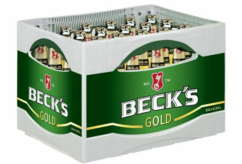 1 x Kiste Becks Gold 24 x 0,33 L (Mehrweg) 1 x Kiste Becks Gold 24 x 0,33 L (Mehrweg)