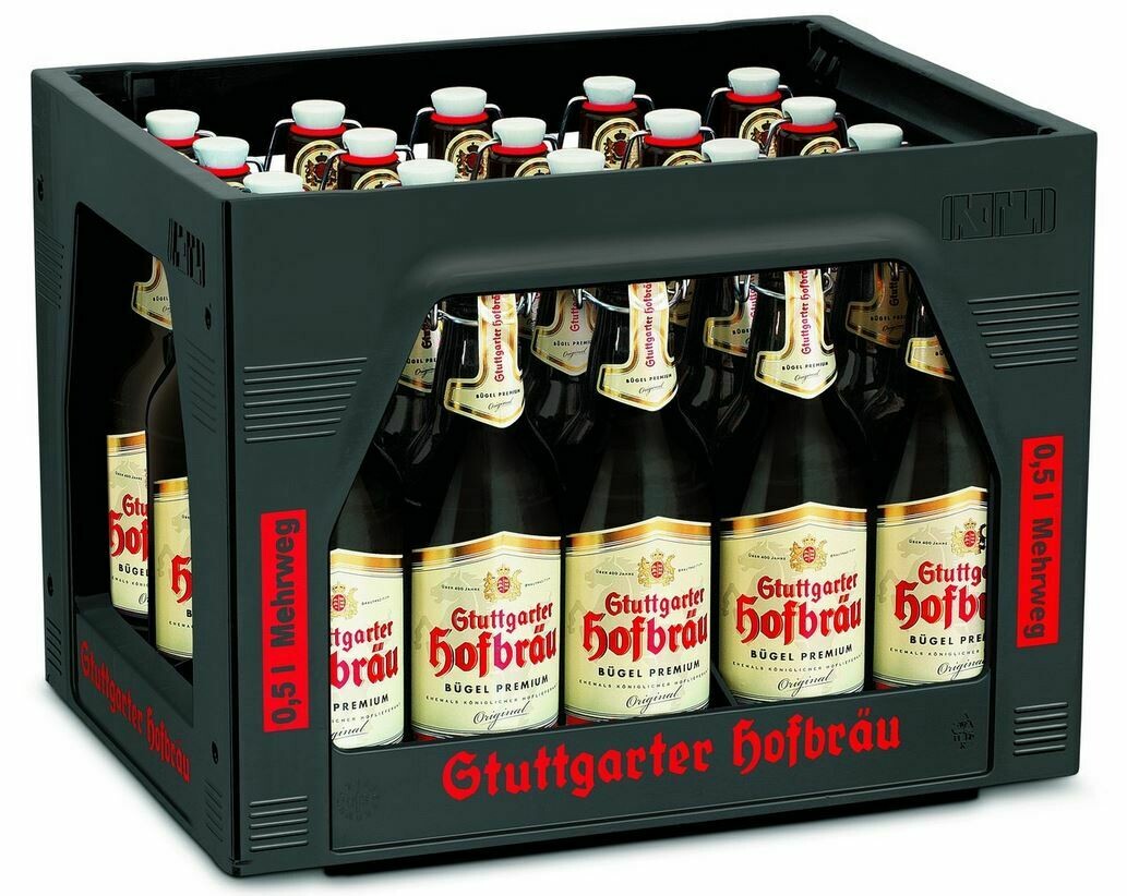 1 x Stuttgarter Hofbräu Bügel Premium  20 x 0,5 l (Glas Mehrweg BV)