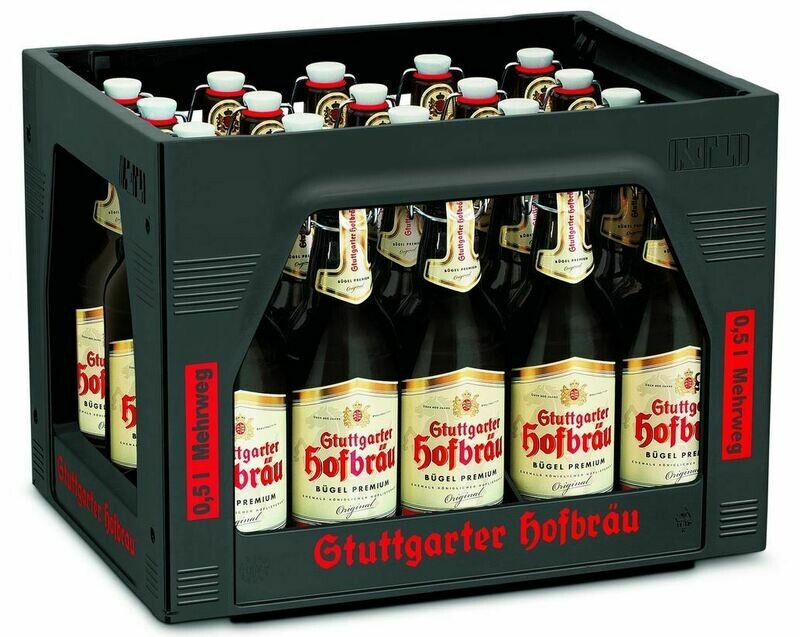 1 x Stuttgarter Hofbräu Bügel Premium  20 x 0,5 l (Glas Mehrweg BV)