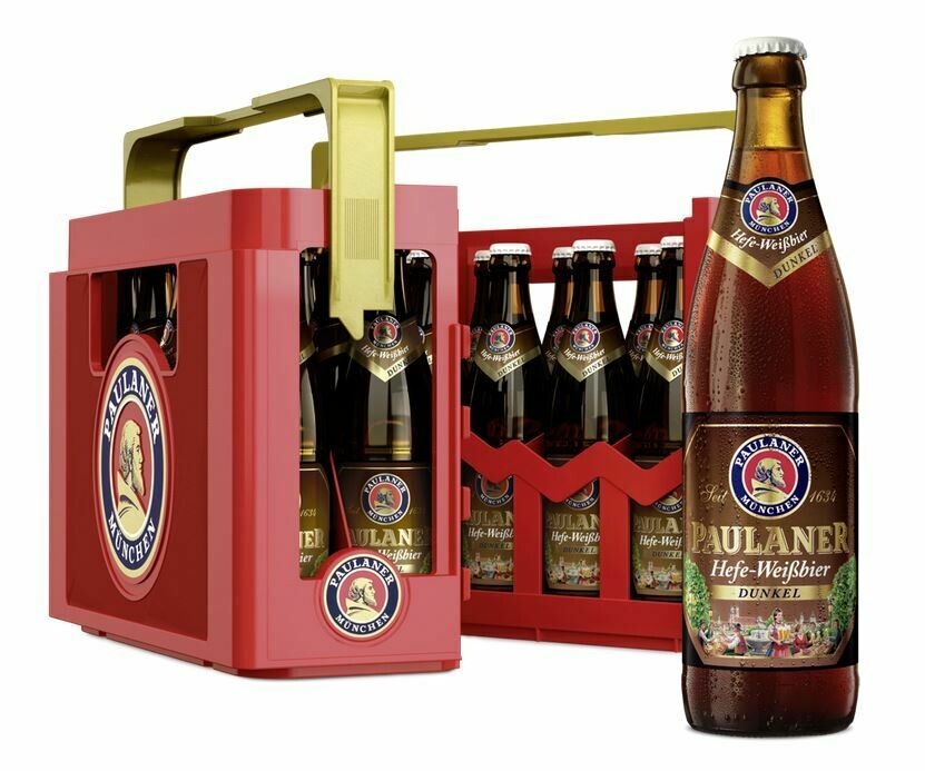1 x Kiste Paulaner Hefeweißbier dunkel 20 x 0,5 l (Glas Mehrweg)