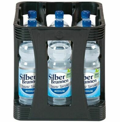 1 x Kiste Silberbrunnen Medium Mineralwasser 9 x 1 L PEC