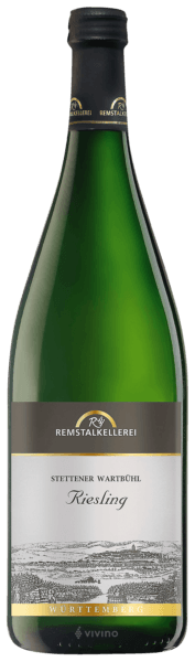 12 x  1L Flasche Remstalkellerei Riesling Stettener Wartbühl Qualitätswein, halbtrocken, Weißwein