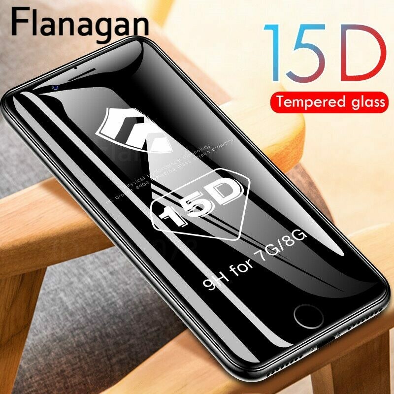 15D Screen Protector Protective Glass on the For iPhone 6 7 8 Plus XR X XS 11 12 Pro Max
