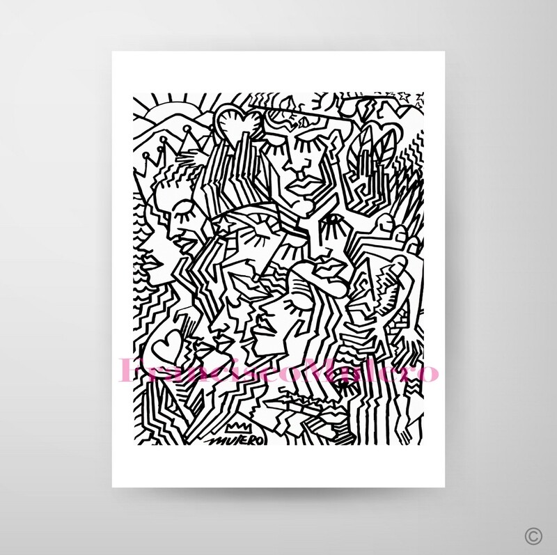 LOVE AND PARADISE Signed Art Print By Francisco Mulero