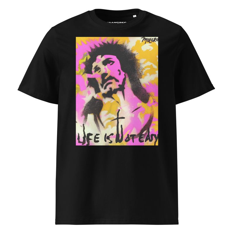 Life is not easy Jesus Edition Unisex organic cotton t-shirt