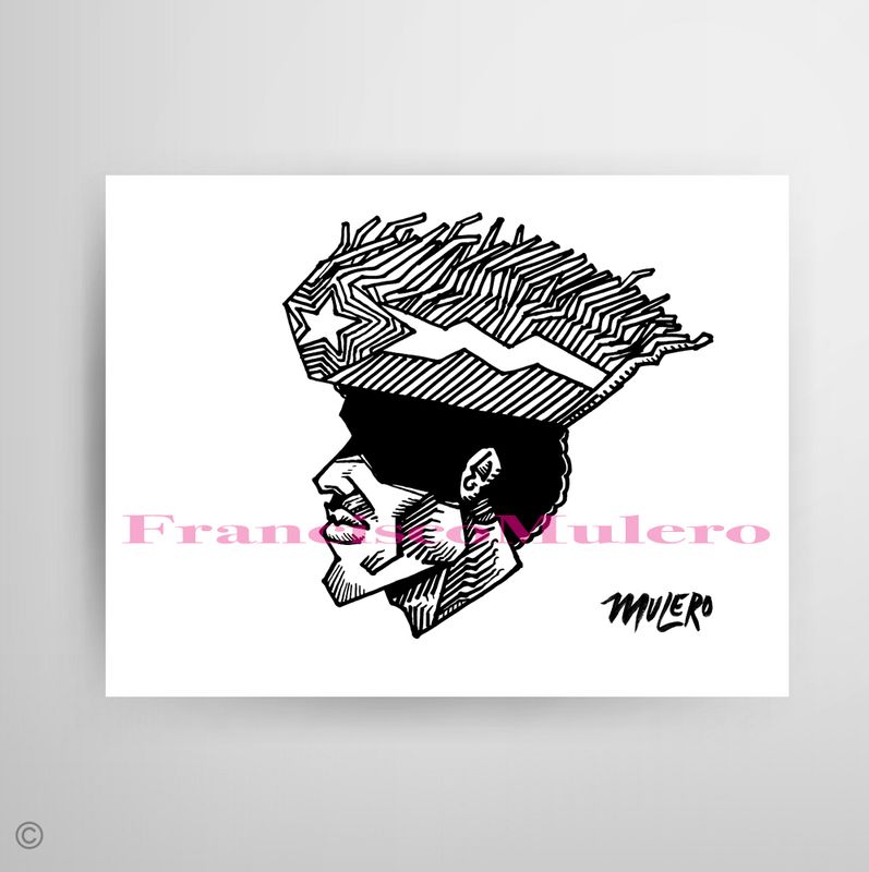 Jibaro Superstar, Signed Art Print By Francisco Mulero