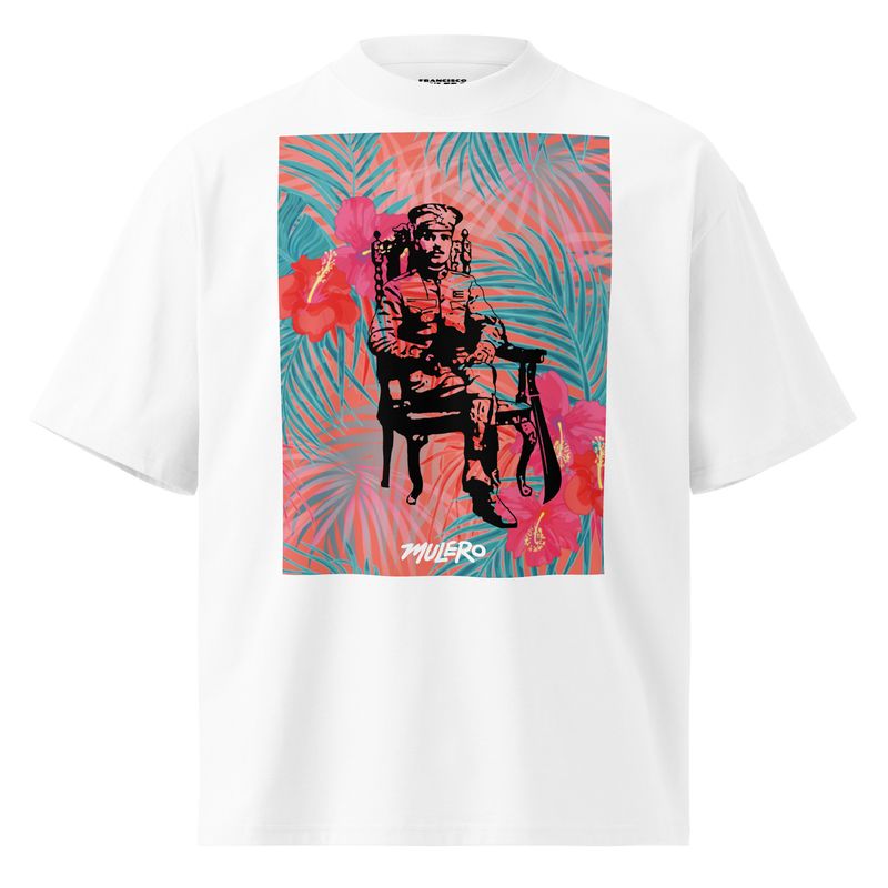 Albizu - Tropical Unisex organic oversized high neck t-shirt