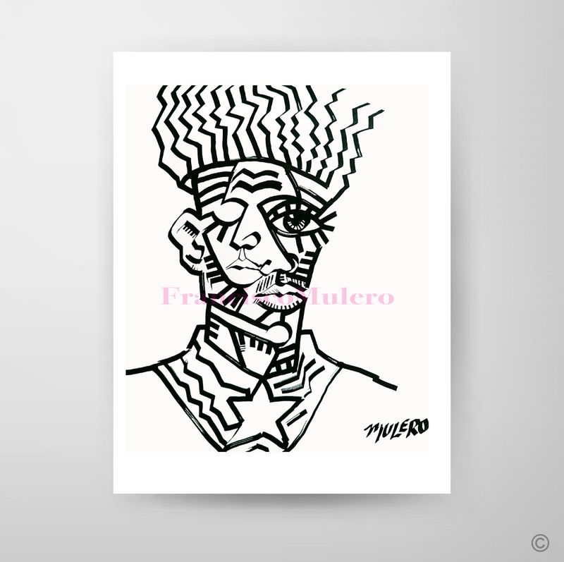 Jibaro Abstract , Signed Art Print By Francisco Mulero