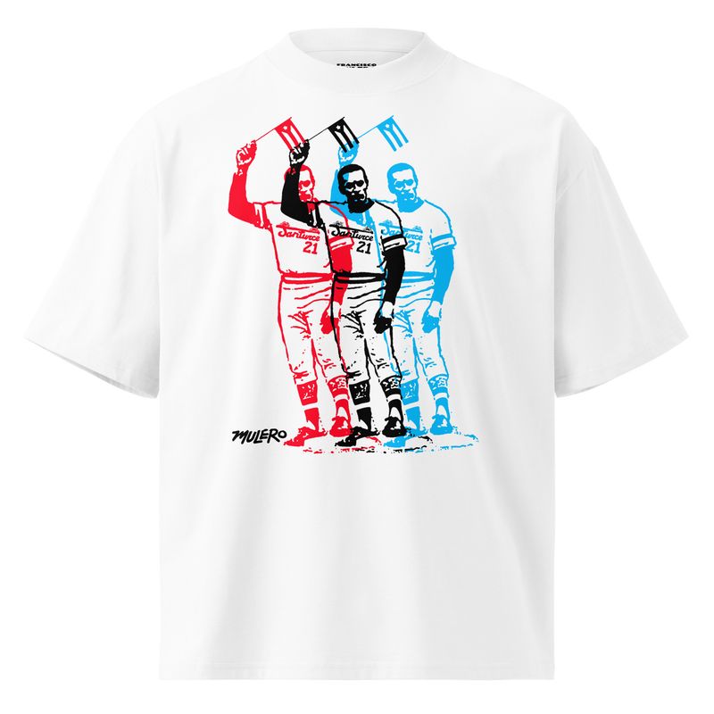 Triple Clemente Unisex organic oversized high neck t-shirt