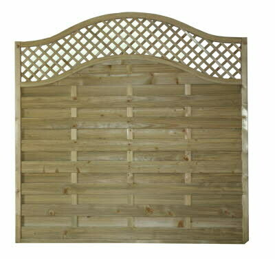 Sussex Wave Lattice Top European Fence Panel
*4 Sizes Available*